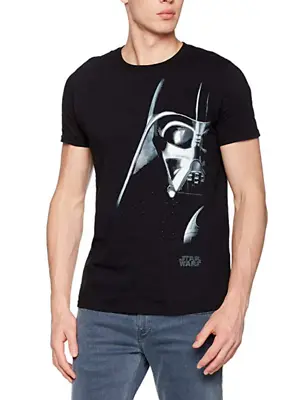 Buy Official Star Wars Mens Darth Vader Face Black T-Shirt Size S BNWT RRP £17.57 • 8.75£