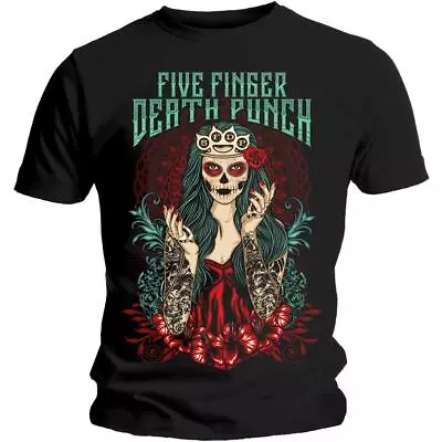 Buy Official Licensed - Five Finger Death Punch - Lady Muerta T Shirt Metal Ffdp • 18.99£