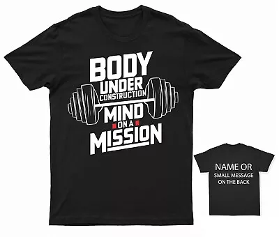 Buy Body Under Construction Mind On A Mission T-Shirt | Fitness Journey Tee • 13.95£