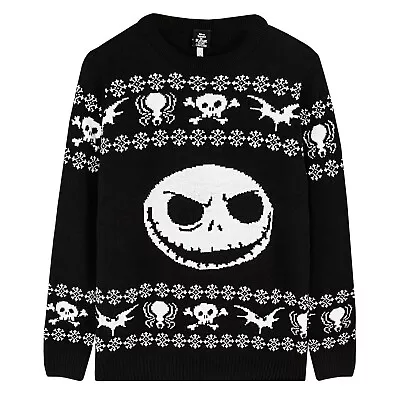 Buy Nightmare Before Christmas Unisex Adult Jack Skellington Knitted Jumper NS6340 • 39.51£
