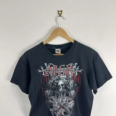 Buy Men’s VTG Arch Enemy Revolution Begins 2007 Metal Graphic Navy Medium T-Shirt • 30£