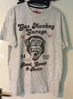 Buy Mens Gas Monkey Garage Grey Vgc  Tshirt Size Large • 3£