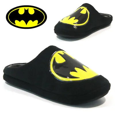 Buy New Batman Mens  Novelty Slippers Warm Slip On Comfort Winter Mules UK Size 7-12 • 10.98£