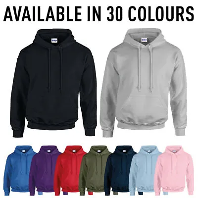 Buy Gildan Mens Plain Heavy Blend Pullover Hooded Jumper Hoody Sweatshirt Hoodie • 24.95£