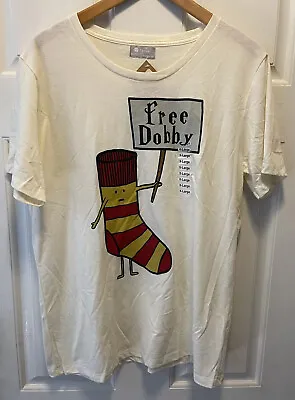 Buy Womens Free Dobby Harry Potter T Shirt Relaxed Fit Scoop Neck XL • 19.29£