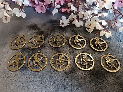 Buy 10 Antique Bronze Hunger Games Steampunk Style Pendant Charm Jewellery Making • 3.99£