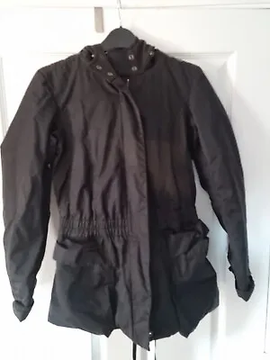 Buy Ladies Black Armani Jeans Coat Jacket Parka With Hood Size Small Eu 38 Us 2 ^ • 6.99£
