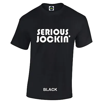 Buy Serious Jockin DJ Steve Wright Old Skool Disco Dance White Text T Shirt Mens • 10.97£