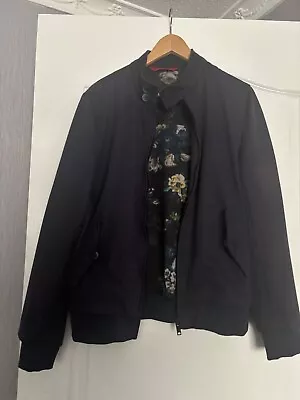 Buy Zara Man Navy Bomber Style Jacket With Design Inside  • 2£