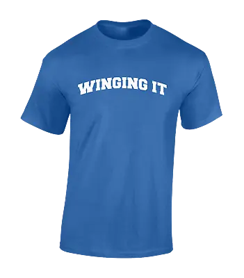 Buy Winging It Mens T Shirt Cool Printed Slogan Design Top Funny Joke Gift Idea New • 7.99£