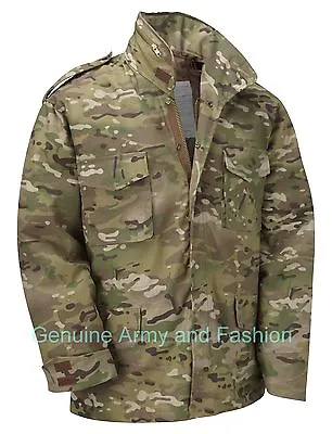 Buy M65 Jacket Army Military Combat US Multicam Quilted Lined Vintage Multi Camo MTP • 63.64£