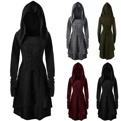 Buy Renaissance Medieval Fancy Dress Hoodies Witch Cosplay Costume Clothes Vintage • 15.95£