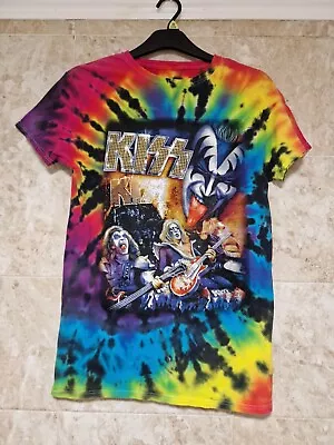 Buy Unisex Ty Dyed Kiss Rock Band T-shirt Size Small • 3.99£