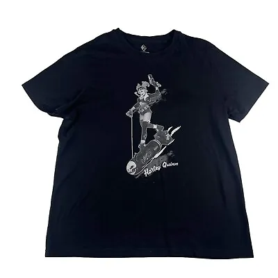 Buy Harley Quinn Black Graphic Print Mens T-Shirt Batman Gotham Size Large • 12.95£