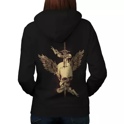 Buy Wellcoda Glory Death Angel Womens Hoodie, Heaven Design On The Jumpers Back • 28.99£