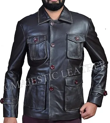 Buy Men's Distressed Supernatural Season 7 Genuine Leather Jacket/Coat • 79.99£