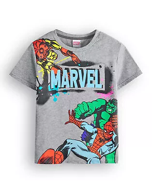 Buy Marvel Grey Short Sleeved T-Shirt (Boys) • 10.95£