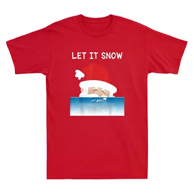 Buy Let It Snow Funny Santa Sweater White Christmas Gift Meme Vintage Men's T-Shirt • 13.99£