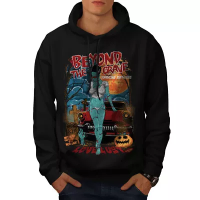 Buy Wellcoda Beyond The Grave Zombie Mens Hoodie, Love Casual Hooded Sweatshirt • 29.99£