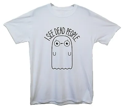 Buy I See Dead People Cartoon Ghost Printed T-Shirt • 13.50£