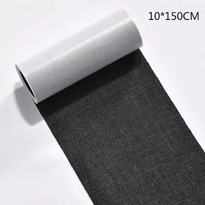 Buy 1 Roll Denim Fabric Iron On Patches For Clothing Jeans Jacket Repair Adhesive • 6.80£