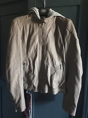 Buy Beige Gypsy Leather Jacket • 50£