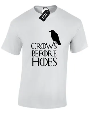 Buy Crows Before Hoes Mens T Shirt Game Of Daenerys Jon Snow Tyrion Thrones Khaleesi • 7.99£