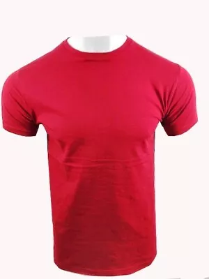 Buy Men`s Plain Soft Summer Casual  T Shirts Cotton Crew Neck T-shirts   • 3.50£