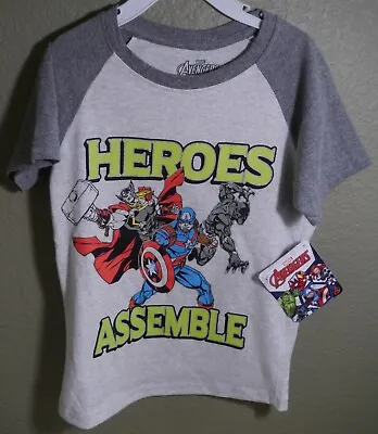 Buy NEW Marvel Avengers Boys T-Shirt Size 6 Heroes Assemble Captain America • 6.29£