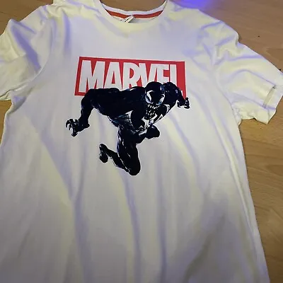 Buy Mens Venom Marvel T-shirt  White Size Large  • 4.99£