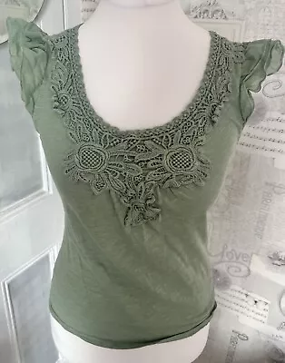 Buy OASIS TOP S - Pale Olive Green - VGC • 0.99£