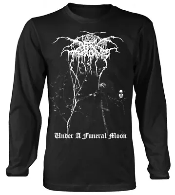 Buy Darkthrone Under A Funeral Moon Black Long Sleeve Shirt OFFICIAL • 25.19£