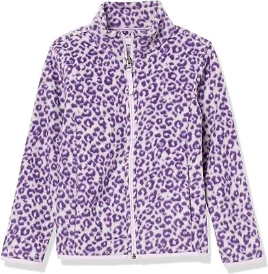 Buy Amazon Essentials Girls' Polar Fleece Full-Zip Mock Jacket Purple White Size 6-7 • 9.99£
