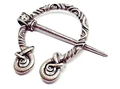 Buy Viking Brooch Shawl Cloak Pin Clasp Norse Medieval Penannular Jewellery Pagan • 4.60£