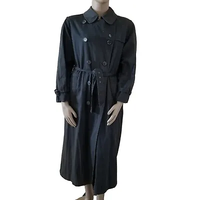 Buy VINTAGE GOOD WORK CLOTHES Duster Trench Coat Women 2X PLUS SZ Lined Twill Belted • 120.53£