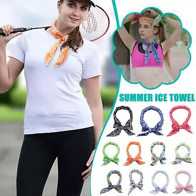 Buy Body Ice Cooling Bandana Scarf Wrap Summer Sport Neck Cooler Outdoor Headband • 2.08£