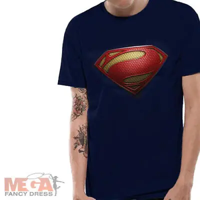 Buy Superman Textured Logo Unisex T-Shirt XXL Mens Ladies Marvel Adults Costume Top  • 9.99£