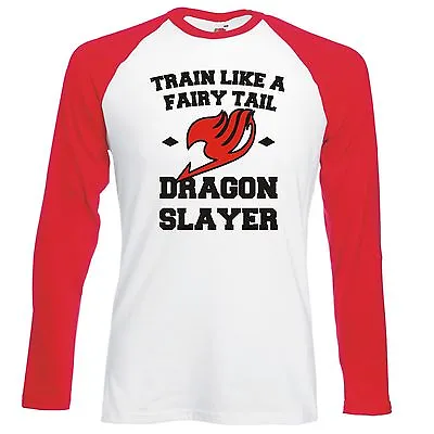 Buy Fairy Tail  Dragon Slayer  Anime, Unisex, Raglan, Longsleeve Baseball T-shirt • 16.99£
