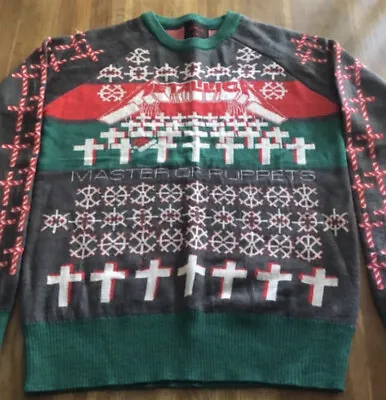 Buy Metallica Master Of Puppets Christmas Jumper Sweater Ugly Vinyl LP Record • 100£