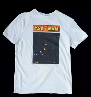 Buy Official PAC MAN - Retro Gaming - Mens T-Shirt - White - Large • 8.99£
