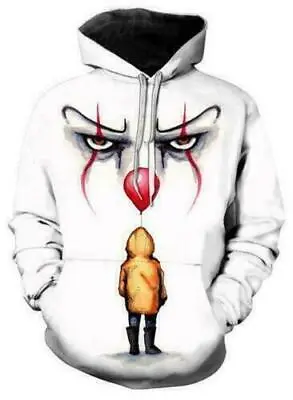 Buy Stephen King It Pennywise Horror Clown 3D Print Unisex Casual Sweatshirt Hoodies • 20.99£