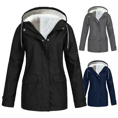 Buy Womens Winter Faux Fur Parka Coat Fashion Warm Hooded Jacket Ladies Coat UK NEW • 20.88£