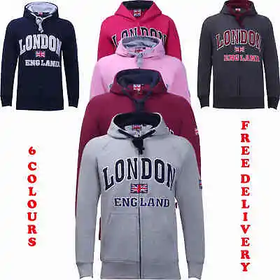 Buy Hoodie Sweatshirt Men's Full Zip England London Logo Adult Winter Wear Pull Over • 26.99£