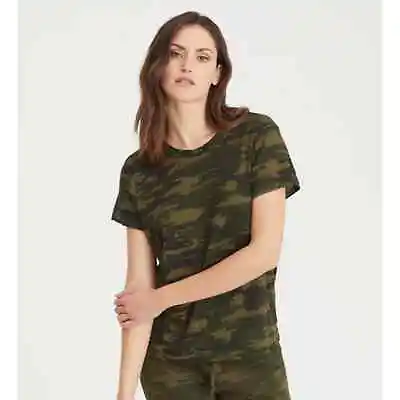 Buy NWT Sanctuary Linen The Perfect Tee In Earth Camo Size XXL • 28.34£