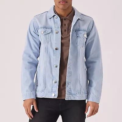 Buy Mens Multi Pocket Denim Jackets Coat Outwear Trucker Casual Jeans Jacket Classic • 27.99£