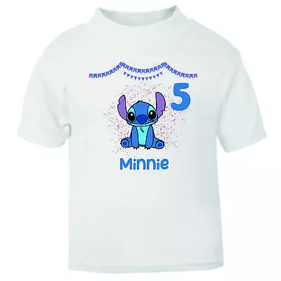 Buy Personalised Stitch Kids T-Shirt Stitch Birthday Tshirt • 12.99£