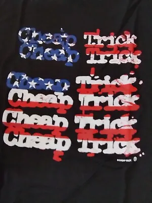Buy CHEAP TRICK- Red, White, And Blue Flag Logo T-shirt ~Never Worn~ L XL • 36.66£