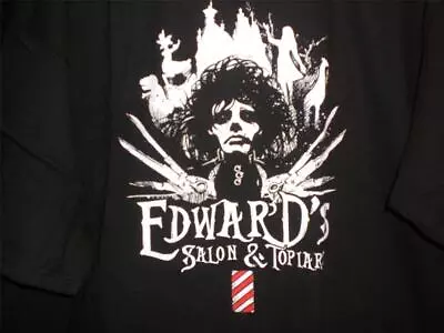 Buy TeeFury Edward Scissorhands XLARGE Shirt  Edward's Topiary And Salon  BLACK • 14.21£
