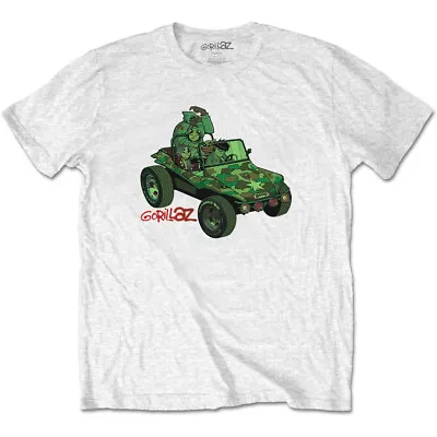 Buy Gorillaz Green Jeep White T-Shirt NEW OFFICIAL • 16.29£