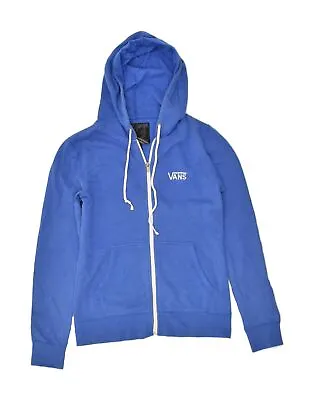 Buy VANS Womens Zip Hoodie Sweater UK 14 Medium Blue Cotton AL03 • 19.12£